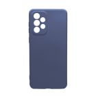 Чехол Original Soft Touch Case for Samsung A73-2022/A736 Dark Blue with Camera Lens