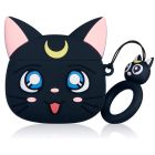 Футляр для наушников AirPods/AirPods 2 Anime Series Cat Moon Black