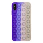 Чехол Antistress Pop It для Apple iPhone X/XS Violet/Pink