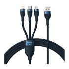 Кабель Baseus Flash Series 2 3-in-1 Micro USB+Lightning+Type-C 100W 1.2m Blue (CASS030003)
