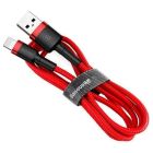 Кабель Baseus Cafule Cable USB Lightning 2.4A 1m Red