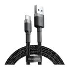 Кабель Baseus Cafule Cable USB Type-C 2A 3m Grey/Black