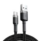 Кабель Baseus Cafule Cable USB Type-C 3A 2m Grey/Black