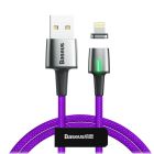 Кабель Baseus Zinc Magnetic Cable USB Lightning 2.4A 1m Purple