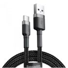 Кабель Baseus Cafule Cable USB Type-C 2A 3m Black