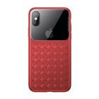 Чохол Baseus Glass & Weaving for iPhone X/XS Red