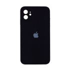 Чехол Original Soft Touch Case for iPhone 12 Black with Camera Lens