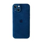 Чехол Alcantara для Apple iPhone 13/14 with Camera Lens Dark Blue