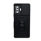 Чехол Armor Camshield Case для Xiaomi Poco F4 GT with Ring Black with Camera Lens