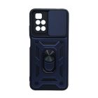 Чохол Armor Camshield Case для Xiaomi Redmi 10/Note 11 4G with Ring Dark Blue with Camera Lens