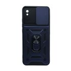 Чехол Armor Camshield Case для Xiaomi Redmi 9a with Ring Dark Blue with Camera Lens