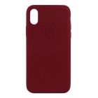 Чехол накладка Carbon для iPhone X/XS Red