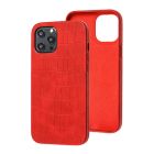 Чехол накладка Croco Leather Case для iPhone 12 Pro Max Red