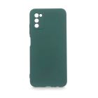 Чехол Original Soft Touch Case for Samsung A03s-2021/A037 Dark Green with Camera Lens