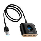 USB-хаб Baseus 4in1 USB3.0/USB*1+USB*3 1m Black (CAHUB-AY01)
