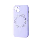 Чехол Wave Minimal Art Case для Apple iPhone 13/14 with MagSafe Light Purple/Wreath