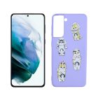 Чохол Original Soft Touch Case for Samsung S21/G991 Violet Kitty