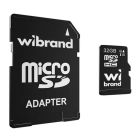 Карта пам'яті Wibrand 32 GB microSDHC Class 10 UHS-I + SD Adapter WICDHU3/32GB-A