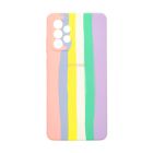 Чохол Silicone Cover Full Rainbow для Samsung A72-2021/A725 Pink/Lilac with Camera Lens