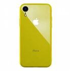 Чехол накладка Glass TPU Case для iPhone XR Yellow