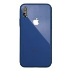 Чехол накладка Glass TPU Case для iPhone X/XS Blue