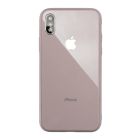 Чехол накладка Glass TPU Case для iPhone XS Max Pink