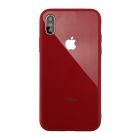 Чехол накладка Glass TPU Case для iPhone XS Max Red
