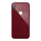 Чехол накладка Glass TPU Case для iPhone X/XS Rose Red