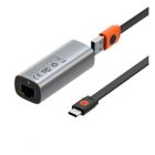 HUB Baseus Steel Cannon Series USB A-Type-C Bidirectional Gigabit LAN Dark Grey (CAHUB-AF0G)