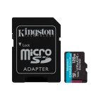 Карта памяти Kingston 128 GB microSDXC class 10 UHS-I U3 Canvas Go! Plus + SD Adapter SDCG3/128GB