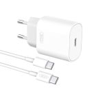 МЗП XO L91 USB-C 25W + Type-C White