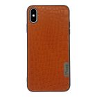 Чохол Leather Case для iPhone XS Max Brown Crocodile