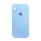 Чохол Soft Touch для Apple iPhone X/XS Lilac Blue with Camera Lens Protection Square