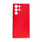 Чехол Original Soft Touch Case for Samsung S22 Ultra/S908 Red with Camera Lens
