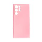 Чехол Original Soft Touch Case for Samsung S22 Ultra/S908 Pink with Camera Lens