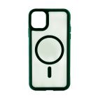 Чехол накладка Mate Plus Metal Buttons Case with MagSafe для iPhone 13/14 Green