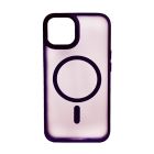 Чехол накладка Mate Plus Metal Buttons Case with MagSafe для iPhone 13/14 Deep Purple