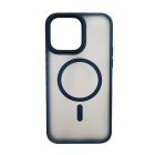 Чехол накладка Mate Plus Metal Buttons Case with MagSafe для iPhone 14 Pro Dark Blue