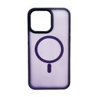 Чохол накладка Mate Plus Metal Buttons Case with MagSafe для iPhone 13 Pro Deep Purple
