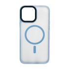 Чехол накладка Mate Plus Metal Buttons Case with MagSafe для iPhone 13 Pro Light Blue