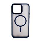 Чехол накладка Mate Plus Metal Buttons Case with MagSafe для iPhone 15 Pro Dark Blue
