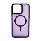 Чехол накладка Mate Plus Metal Buttons Case with MagSafe для iPhone 15 Pro Deep Purple