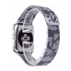 Ремешок для Apple Watch 38mm/40mm Milanese Loop Watch Band Army Green White