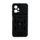 Чохол Armor Camshield Case для Xiaomi Redmi Note12 with Ring Black with Camera Lens