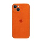Чехол Alcantara для Apple iPhone 13/14 with Camera Lens Orange