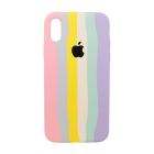 Чохол Silicone Cover Full Rainbow для iPhone XR Pink/Lilac