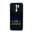 Чохол Wave We are Ukraine Case Xiaomi Redmi 9 Black Fight Like Ukrainian with Camera Lens