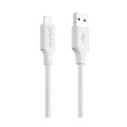 Кабель Proove Striped Silicone Lightning 3A 1m White