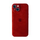 Чехол Alcantara для Apple iPhone 13/14 with Camera Lens Red