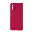 Чехол Original Soft Touch Case for Samsung A03s-2021/A037 Rose Red with Camera Lens